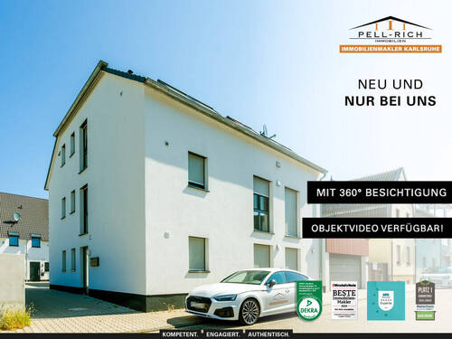 NEU&NUR bei PellRich Objekt 947 - NEUWERTIG: Bezugsfreie und praktisch neue 3-Zimmer ETW inkl. 2 Stellplätzen in Waghäusel-Kirrlach