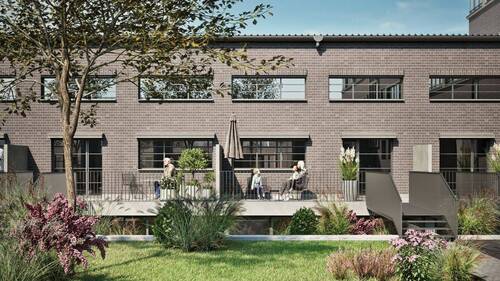 01_BT4 - Außenansicht von Innenhof - 3 Zimmer Mehrfamilienhaus, Wohnhaus zum Kaufen in Augsburg