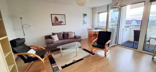 Wohnzimmer aktuell .jpg - Nähe Adenauerplatz-U7 Top City-Wohnung mit Lift und 2 Balkone (möbliert)