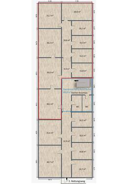 geteilte Bürofl., 289 m² - 