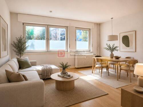 Wohn- und Essbereich - Visualisierung einer möglic - Etagenwohnung mit 47,00 m&sup2; in Frankfurt am Main zum Kaufen