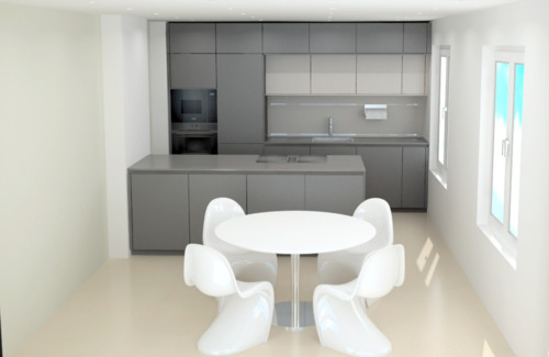 Visualisierung Küche - 2 Zimmer Etagenwohnung zur Miete in Schweich