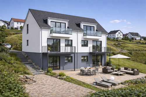 Außenansicht - Moderne Neubau-Doppelhaushälfte – individuell planbar, energieeffizient & familienfreundlich