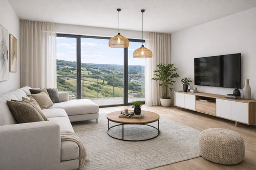 Wohnzimmer - 4 Zimmer Doppelhaushälfte zum Kaufen in Eislingen/Fils