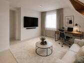 Wohnzimmer (KI) - 2 Zimmer Etagenwohnung zur Miete in Kirchheim am Neckar