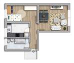 Seitengrundriss (zzgl. Balkon) - 