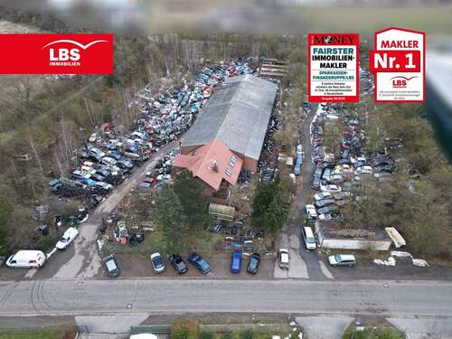 Außenbereich... - Autoverwertung mit großer BImSchV-Genehmigung in OWL - Werkstatt, Lagerhalle & Bürogebäude...