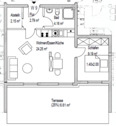 Grundriss B9.png - Terrassenwohnung mit 49,20 m&sup2; in Kassel zum Kaufen