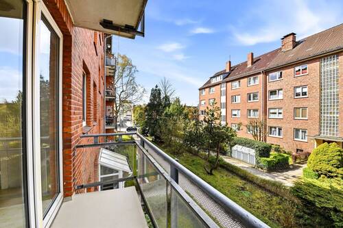 Süd-Westbalkon - Urban Living auf 1,5 Zimmer 37 m² Wohnfläche! Nähe Stadtpark Hamburg