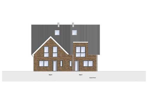 Ansicht Nord Haus 5 und 6 - Stadthaus in zentraler Lage von Meppen Schlüsselfertiger Neubau direkt vom Bauträger