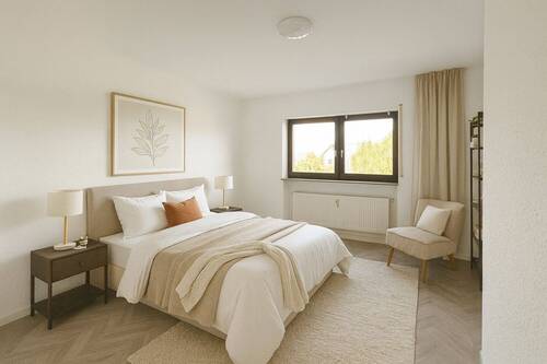 Schlafzimmer - Einrichtungsvorschlag - KI generiert - 