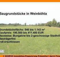 Verfügbare Baugrundstücke (546 bis 1.143 m²) für Ihr Traumhaus in ruhiger, grüner Lage von Weinböhla