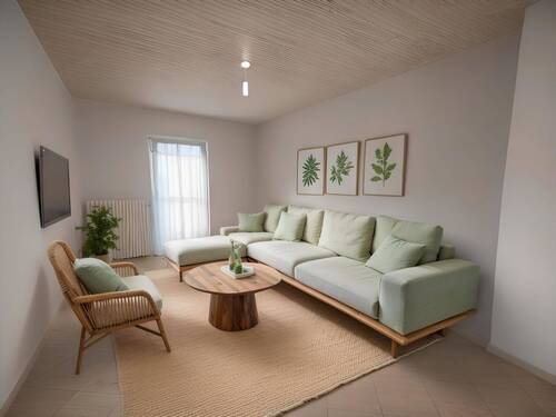 Renovierungsvorschlag Wohnzimmer - Etagenwohnung mit 55,00 m&sup2; in Ludwigshafen am Rhein zum Kaufen