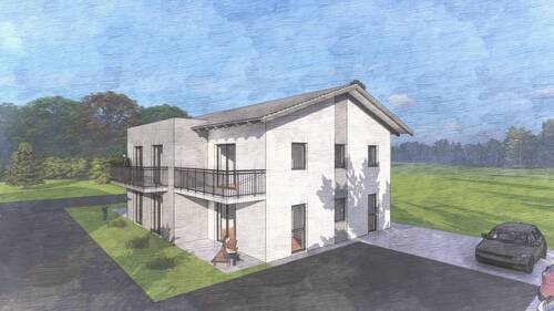 Ansicht 1 - Provisionsfrei für Käufer! Neubau 2 Zimmer Eigentumswohnung, Haus 2 - OG links - Nähe der Stadt Cham