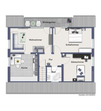 Raumaufteilung Dachgeschoss - 