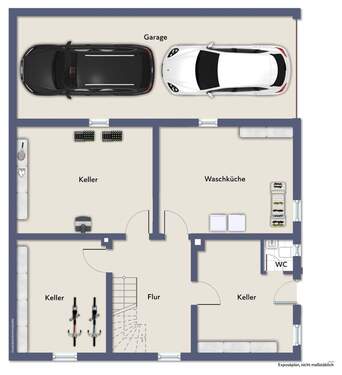 Raumaufteilung Kellergeschoss - 