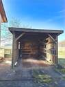 Carport mit Holzlager - 