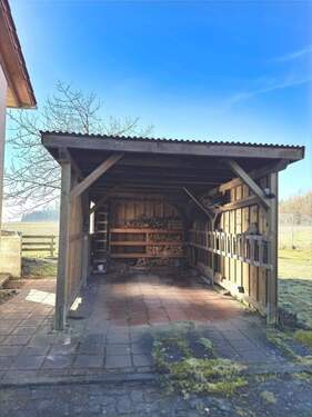 Carport mit Holzlager - 