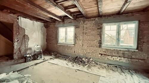 begonnene Innenarbeiten - 