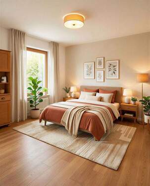 Schlafzimmer modern gestaltet - 