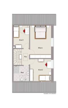 das obere Geschoss - 