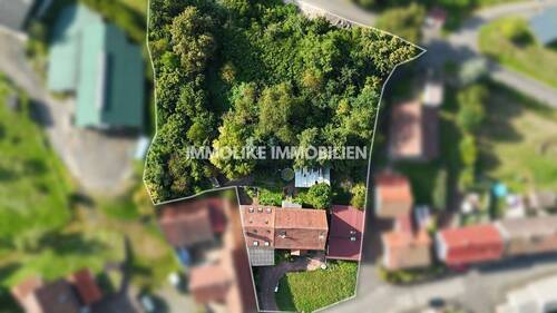 Luftaufnahme Grundstück - 9 Zimmer Einfamilienhaus in Sinntal