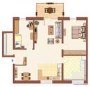 Grundriss 3-Zimmer-Wohnung - 