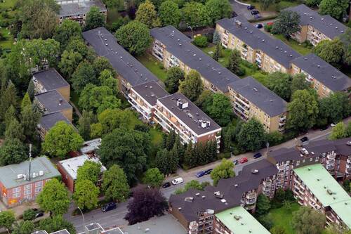 Luftbild Von-Sauer-Str. - Grünes Bahrenfeld: freie 3-Zi. Wohnung mit Balkon und Tiefgarage
