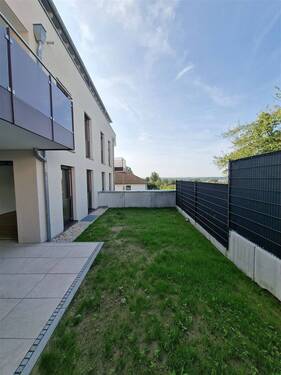 Ausblick Garten-Terrasse - 3 Zimmer Etagenwohnung in Hengersberg b Deggendorf