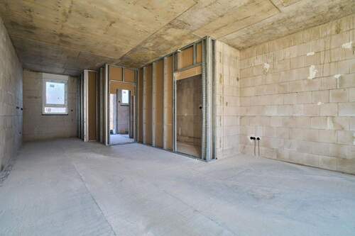 Rohbau Küche und Wohnzimmer - 