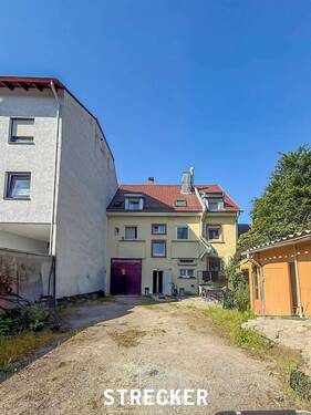 Rückansicht - Attraktives Mehrfamilienhaus mit Ladengeschäft in zentraler Lage in Ettlingen