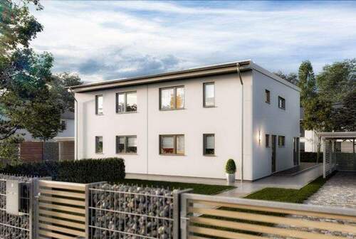 Doppelhaus-Aura-136-Pultdach-Strasse - 