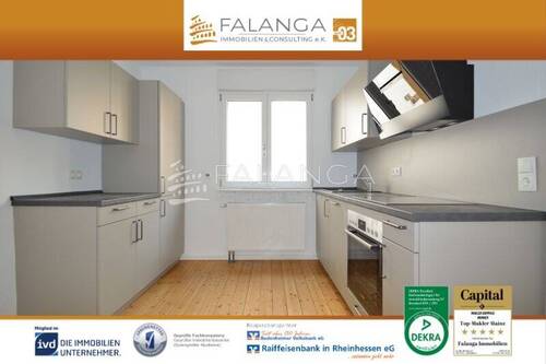 Titelbild - Einbauküche - Falanga Immobilien - gemütliche & neuwertige Wohnung mit EBK im familiären 2-FH in guter Draiser Lage