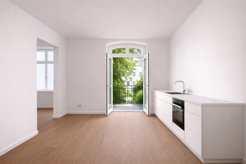 Animation Küche mit Neubaubalk - 2 Zimmer Etagenwohnung in Berlin
