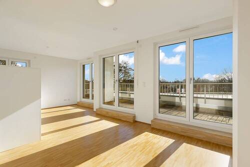 Wohnzimmer - Lichtdurchflutetes Penthouse-Juwel: Urbanes Wohnen mit Weitblick in Bramfeld