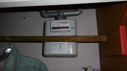 Gasanschluß im Flur - 