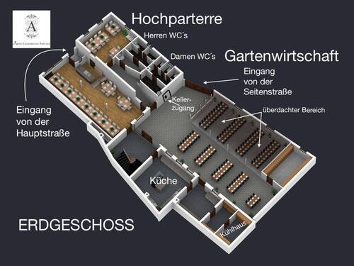 3D Plan EG + Hochparterre - 