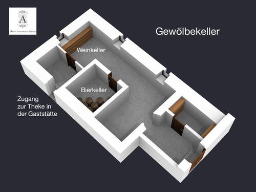 3D Plan Keller Vorderhaus - 
