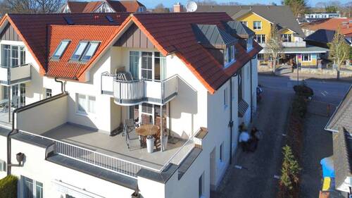 Süd-Ostansicht - Ferienwohnung mit großer Dachterrasse