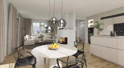 Wohnraum - 6 Zimmer Einfamilienhaus zum Kaufen in Prien