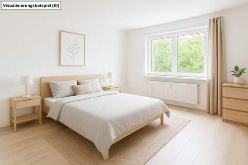 Schlafzimmer Wohnbeispiel - 2-Raum-Wohnung mit Gestaltungsspielraum - Renovierung inklusive!