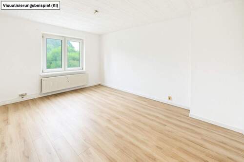 Wohnzimmer nach Renovierung - Etagenwohnung mit 46,00 m² in Schönfeld zur Miete