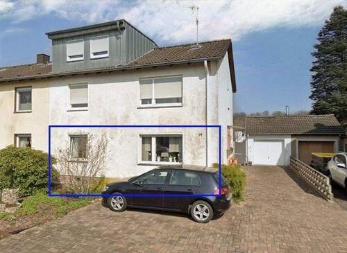 Außenansicht mit Lage Wohnung - ERDGESCHOSSWOHNUNG ++ TERRASSE + GARTEN + GARAGE + STELLPLATZ ++ GYSENBERG