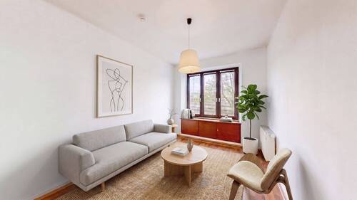 Einrichtungsbeispiel Wohnzimmer - 3 Zimmer Etagenwohnung zur Miete in Würzburg