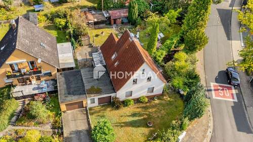 Außenansicht Drohne 6 - EFH mit Wintergarten, Gartenhaus & Garage - ca. 133 m² Wohnfläche & 1086 m² Grundstück!