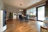 Essbereich mit Pelletofen - Doppelhaushälfte mit 178,50 m&sup2; in Heiden zum Kaufen