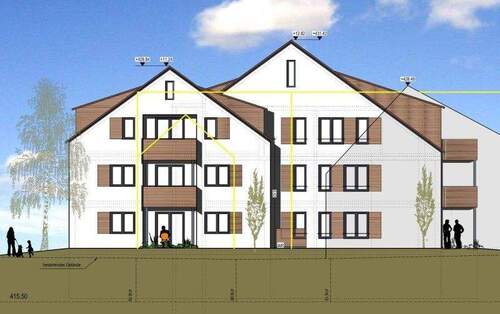 Ansicht Neubau Osten - Grundstück zum Kaufen in Konstanz-Dingelsdorf