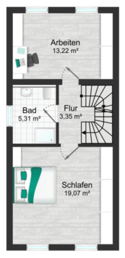 Obergeschoss - 5 Zimmer Doppelhaushälfte in Gilching