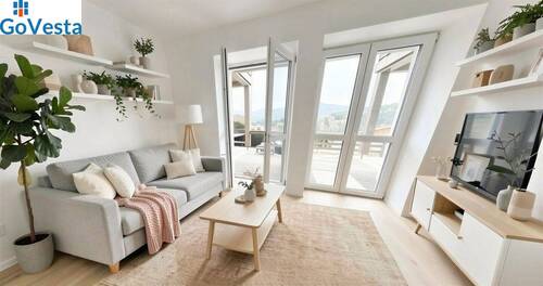 Wohnzimmer - Einrichtungsbeispiel - Traumwohung mit Traumterrasse und Traumausblick