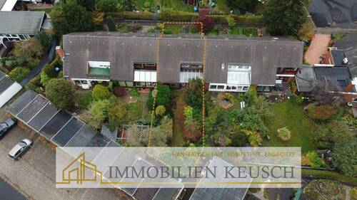 Ansicht Haus & Garage - 5 Zimmer Reihenmittelhaus zum Kaufen in Achim